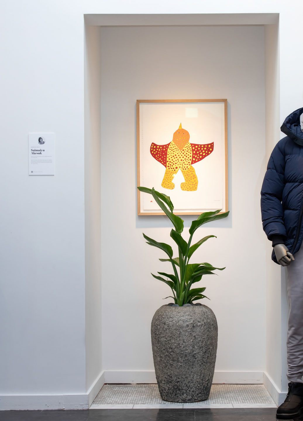 Saimaiyu Akesuk, Exuberant Spirit, 2023, 30&times;22&frac12; in coloured pencil and ink. photo by Robin Hill