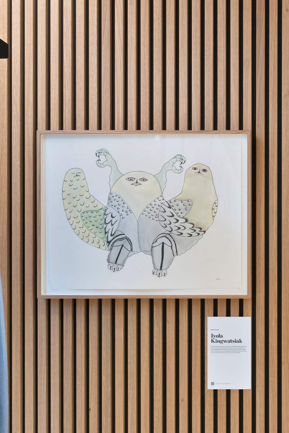 Iyola Kingwatsiak, untitled 185-0001, 2023, 20&times;26 in graphite, coloured pencil and ink. Photo by Joas Souza.